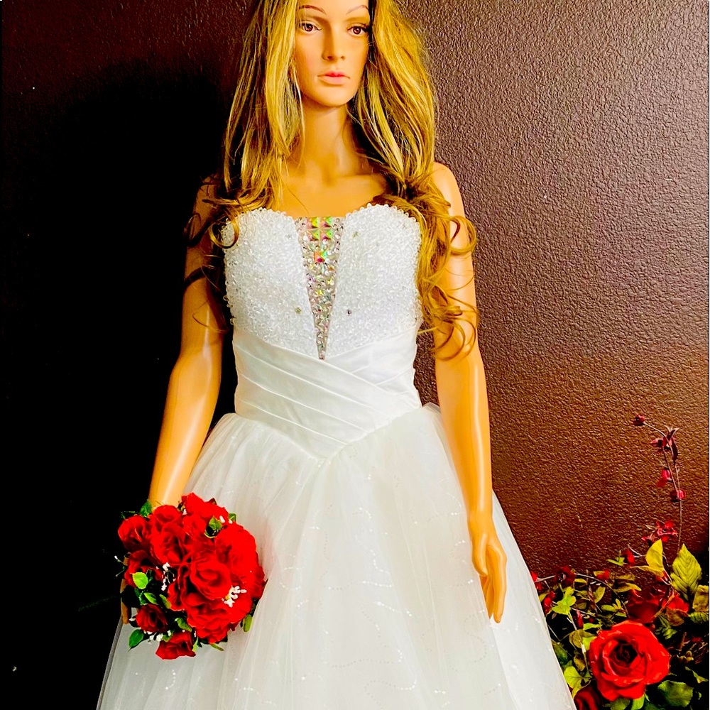 White ball gown